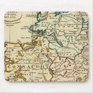 Ireland with boundaries outlined mouse pad