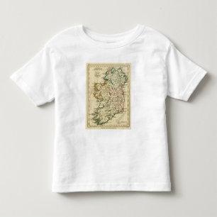 Ireland with boundaries outlined toddler t-shirt