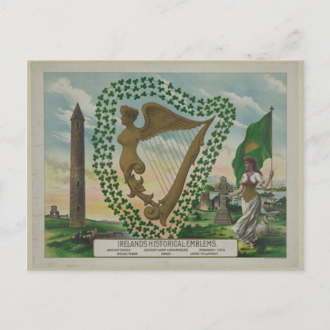 Ireland's Historical Emblems Postcard (Front)