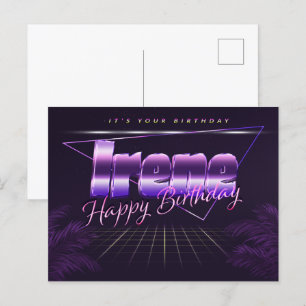 Irène Nom Prénom Anniversaire de la carte postale