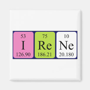 Irene periodic table name magnet