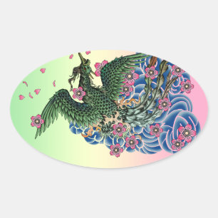 Irezumihouou Oval Sticker