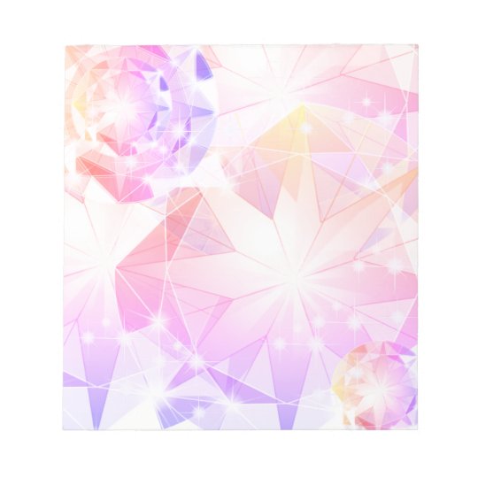 Iridescence Pink Lavender Compass Rhinestone Notepad