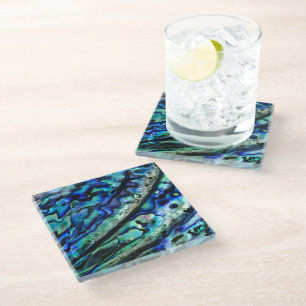 Iridescent Abalone Shell   Custom Coaster