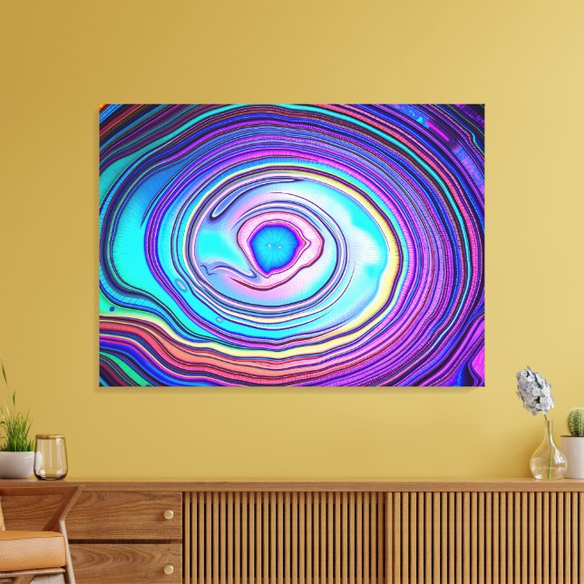 Iridescent Abalone Shell Macro Canvas Print (Insitu(LivingRoom))