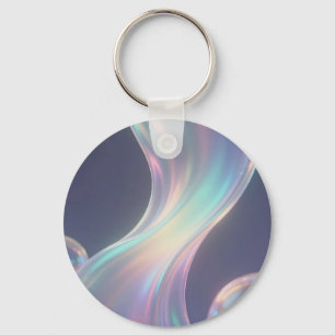 Iridescent Abstract Bubble Flow Keychain