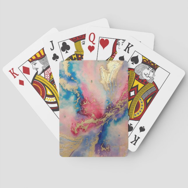 Iridescent Abstract Painting  Playing Cards (Back)