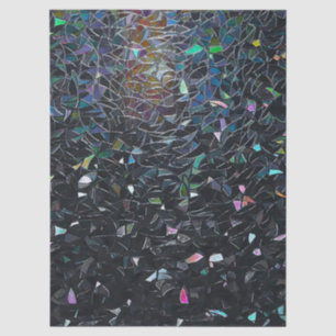 Iridescent Abstract Stained Glass Pattern Tissue Paper