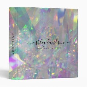 Iridescent Angel Tinsel Modern Glam 3 Ring Binder