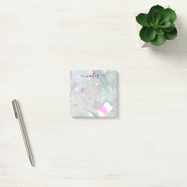 Iridescent Angel Tinsel Modern Glam Note Pad (Office)