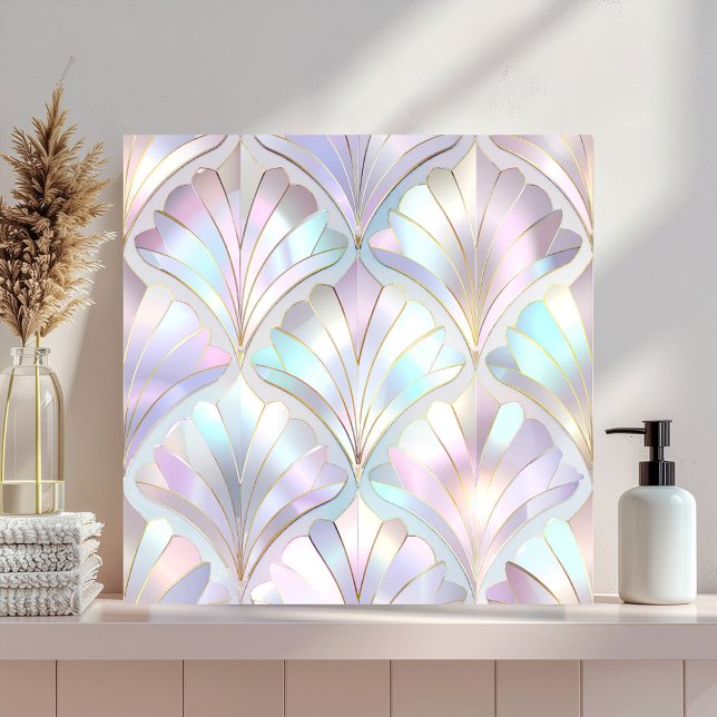 Iridescent Art Deco Fan Pattern ID1175 Tile (Creator Uploaded)