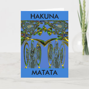 Iridescent Art Print with Golden Abstract Design Card
