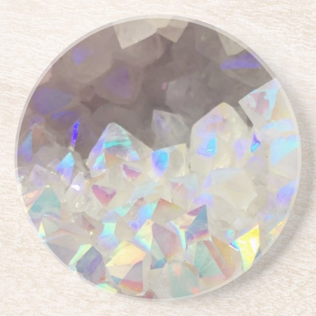 Iridescent Aura Crystals Coaster (Front)