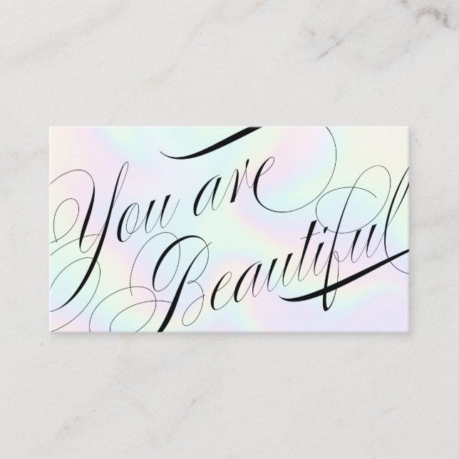 Iridescent Beauty Salon Appointment Card (Front)