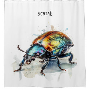 Iridescent Beetle in Watercolor, custom