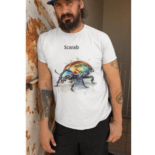 Iridescent Beetle in Watercolor, custom T-Shirt