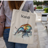 Iridescent Beetle in Watercolor, custom