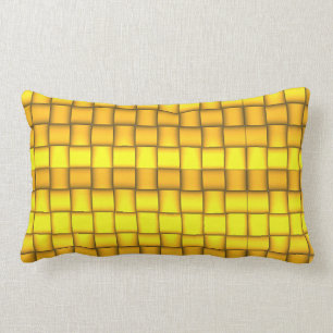 Iridescent Blocks (Yellow) Lumbar Pillow