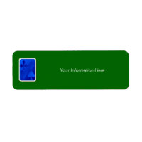 Iridescent Blue Card Return Address Label