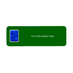 Iridescent Blue Card Return Address Label