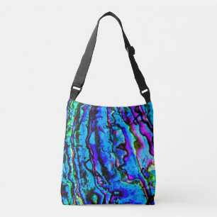Iridescent Blue Green Purple Marbled Beautiful Crossbody Bag