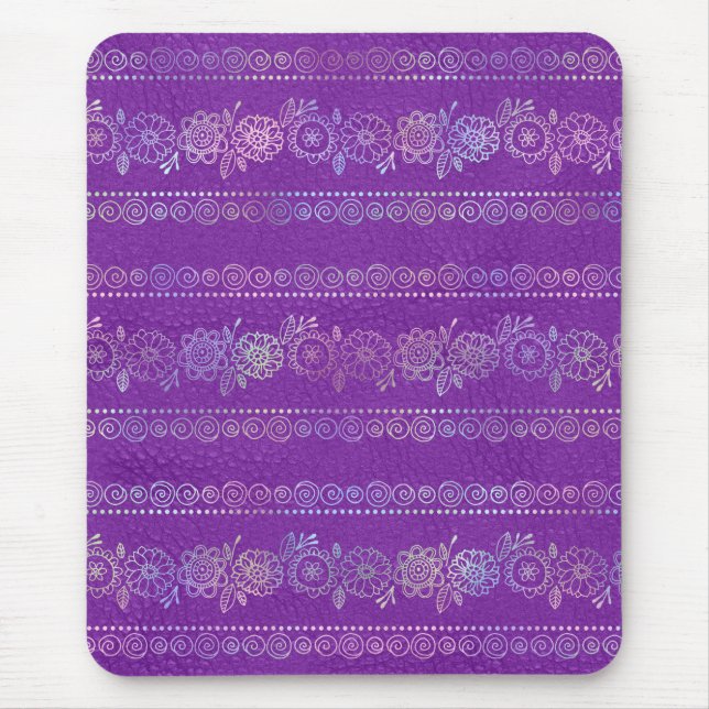 Iridescent Bohemian Unicorn Pattern Mouse Pad (Front)