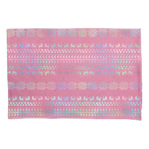 Iridescent Bohemian Unicorn Pattern Pillowcase