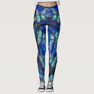 Iridescent butterflies on ripple leggings
