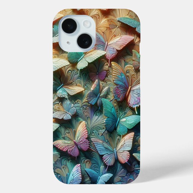 Iridescent Butterfly Garden Case-Mate iPhone Case (Back)