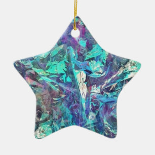 iridescent ceramic ornament
