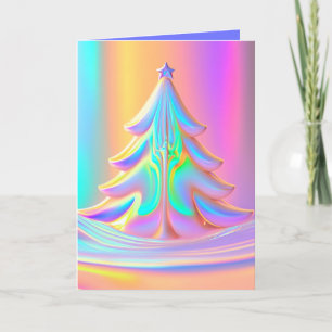 Iridescent Christmas Tree Holiday Card