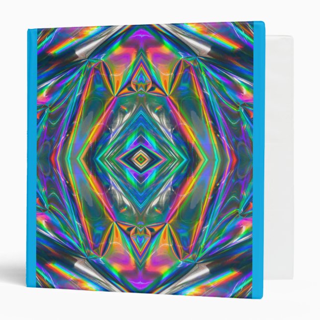 Iridescent Chrome 3 Ring Binder (Front/Inside)