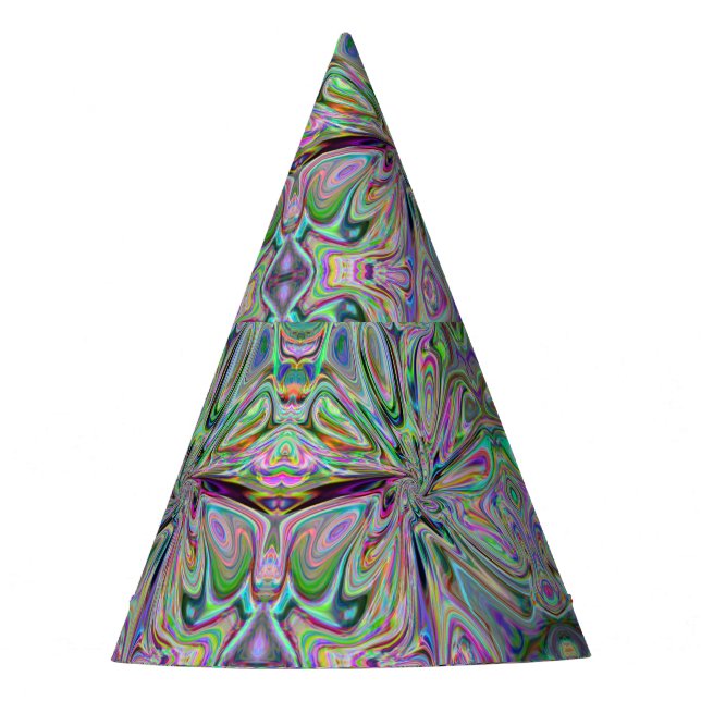 Iridescent Chrome Twelve Party Hat (Front)