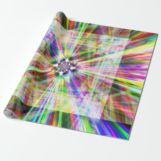 Iridescent Chrome Twelve Wrapping Paper (Unrolled)