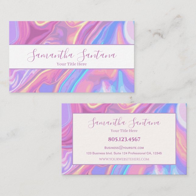 Iridescent Colour Business Card (Front/Back)