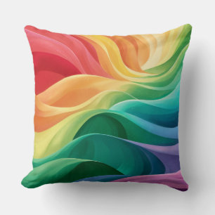 Iridescent Colour Rainbow Effect Throw Pillow