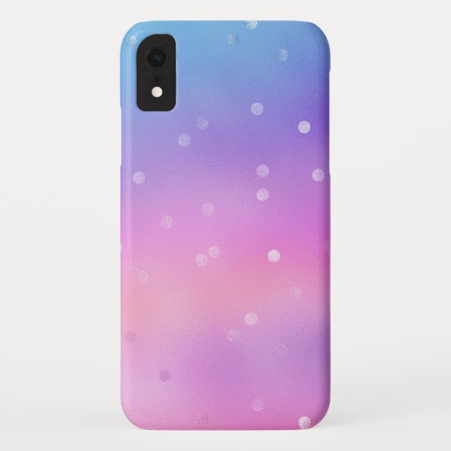 Iridescent Colours with Polka Dots Pattern Case-Mate iPhone Case (Back)