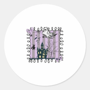 Iridescent Coquette Halloween Classic Round Sticker