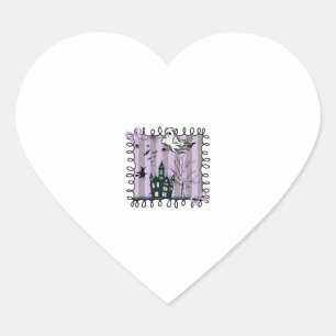 Iridescent Coquette Halloween Heart Sticker