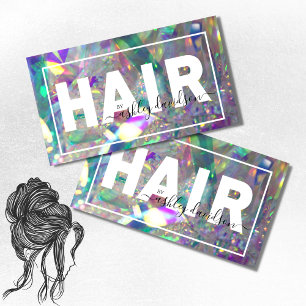 Iridescent Crystal   Hair Stylist Business Cards