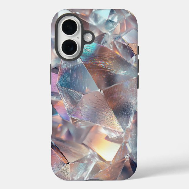 Iridescent Crystal Matching Couple Phone Case (Back)