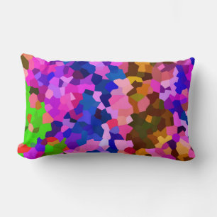 Iridescent Crystalline Abstract Pattern Lumbar Pillow