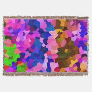 Iridescent Crystalline Abstract Pattern Throw Blanket