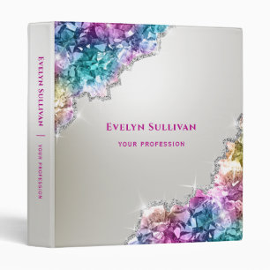 Iridescent crystals binder