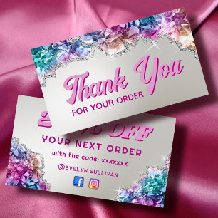 Iridescent crystals discount card