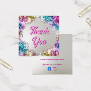 Iridescent crystals thank you package insert