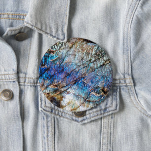 Iridescent Depths 4 Inch Round Button