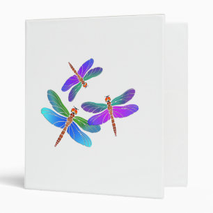Iridescent Dive Bombing Dragonflies Binder