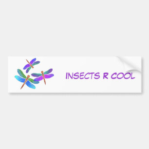 Iridescent Dive Bombing Dragonflies Bumper Sticker