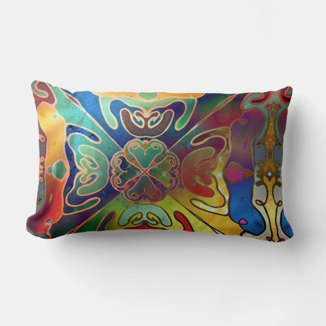 Iridescent Dream Lumbar Pillow (Front)